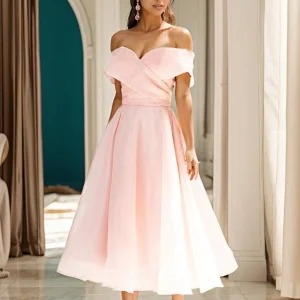 Robe Longue Rose Pale Demoiselle D'Honneur