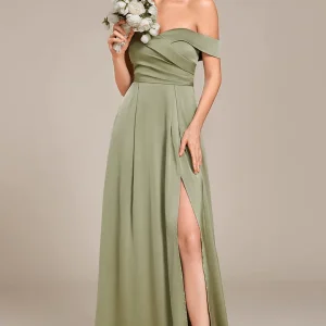 Robe Longue Vert Sauge Mariage