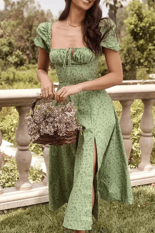 Robe Mi Longue Vert Sauge – Image 3