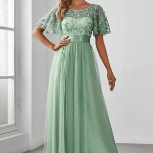 Robe Tulle Vert Sauge