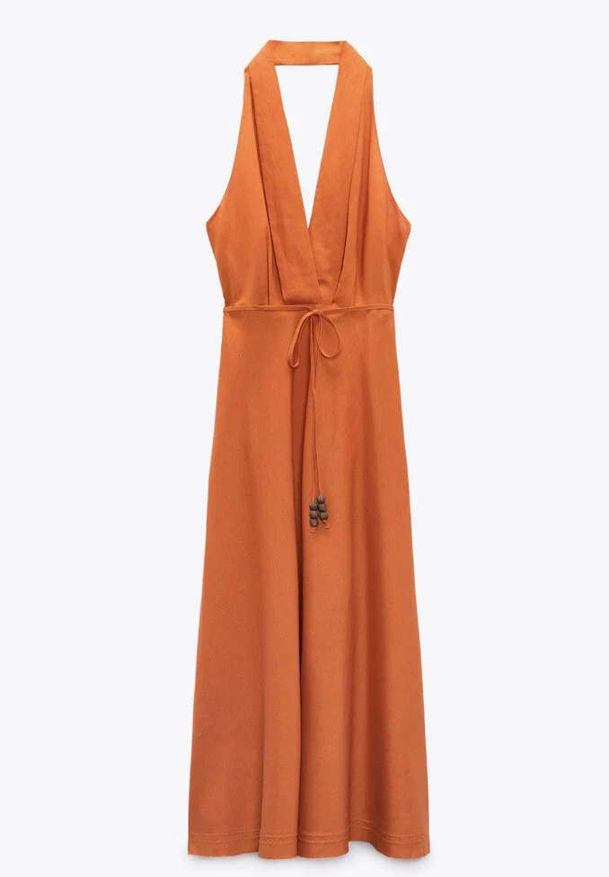 Robe orange brûlé terracotta – Image 6